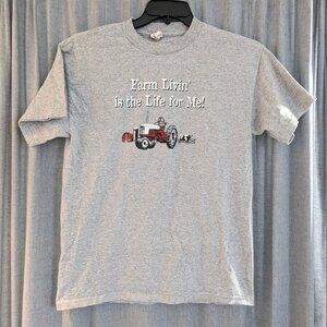 Farm Life Tractor Farmer Rural Country Outdoors Alstyle T Shirt Unisex M Gray